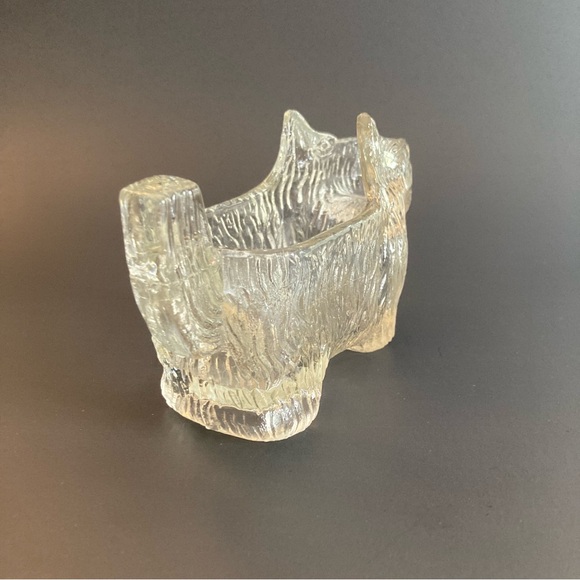 Vntage Clear Glass Scottie Dog Creamer server container decor collectible - Picture 4 of 13